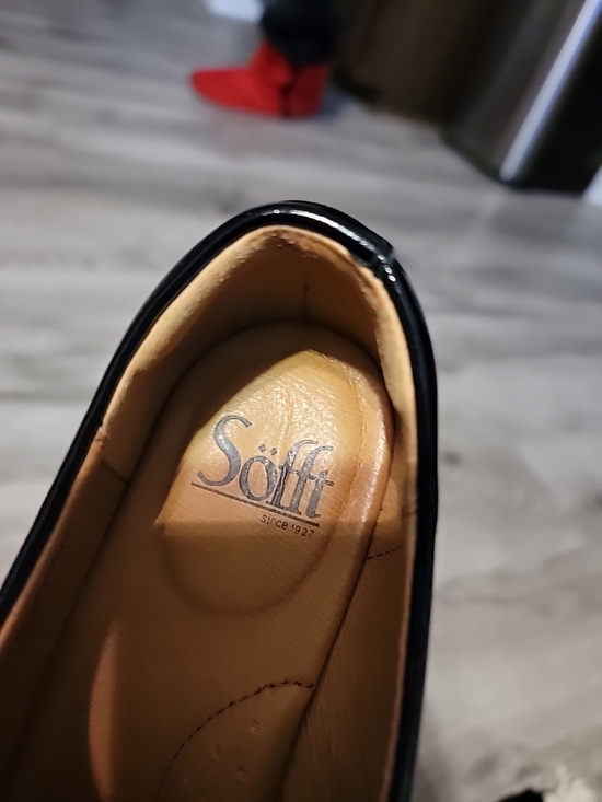Sofft Black Patent Leather Bit Loafers with Gold Hardware main image 5